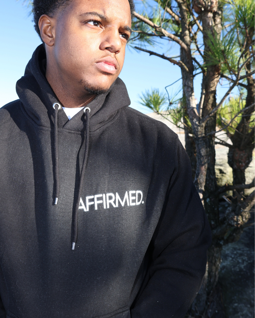 BLACK AFFIRMED HOODIE