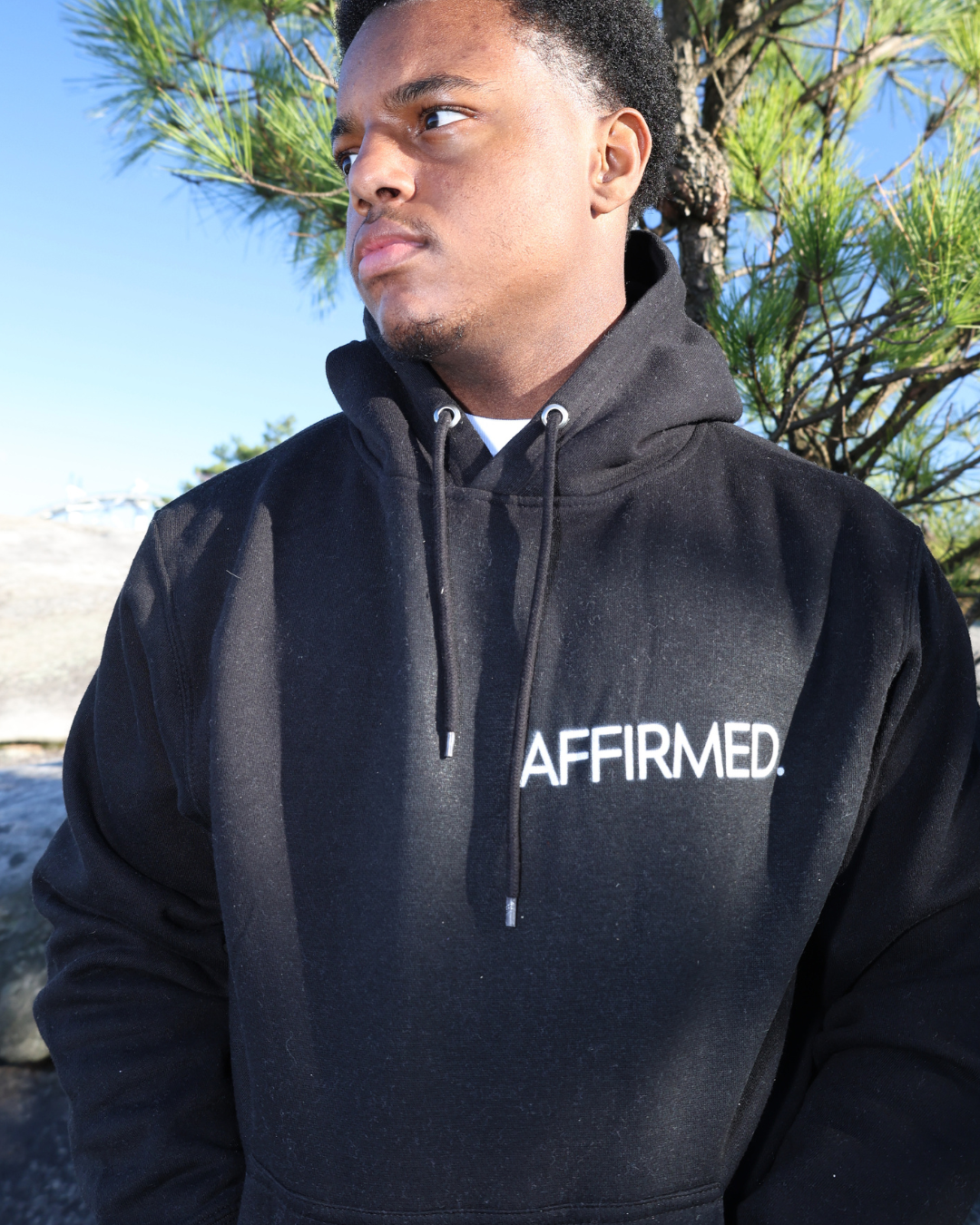 BLACK AFFIRMED HOODIE