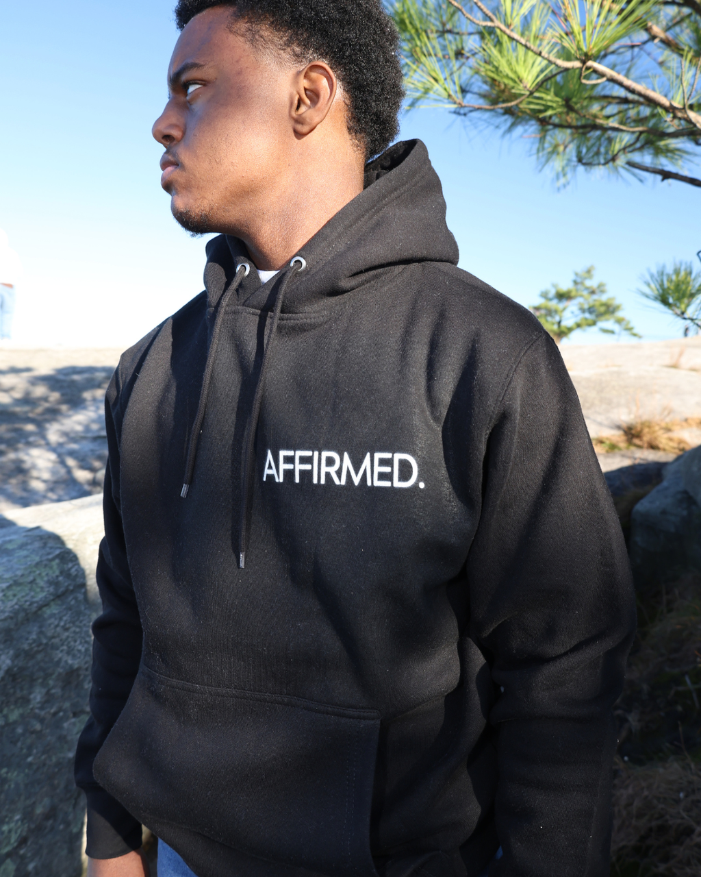 BLACK AFFIRMED HOODIE